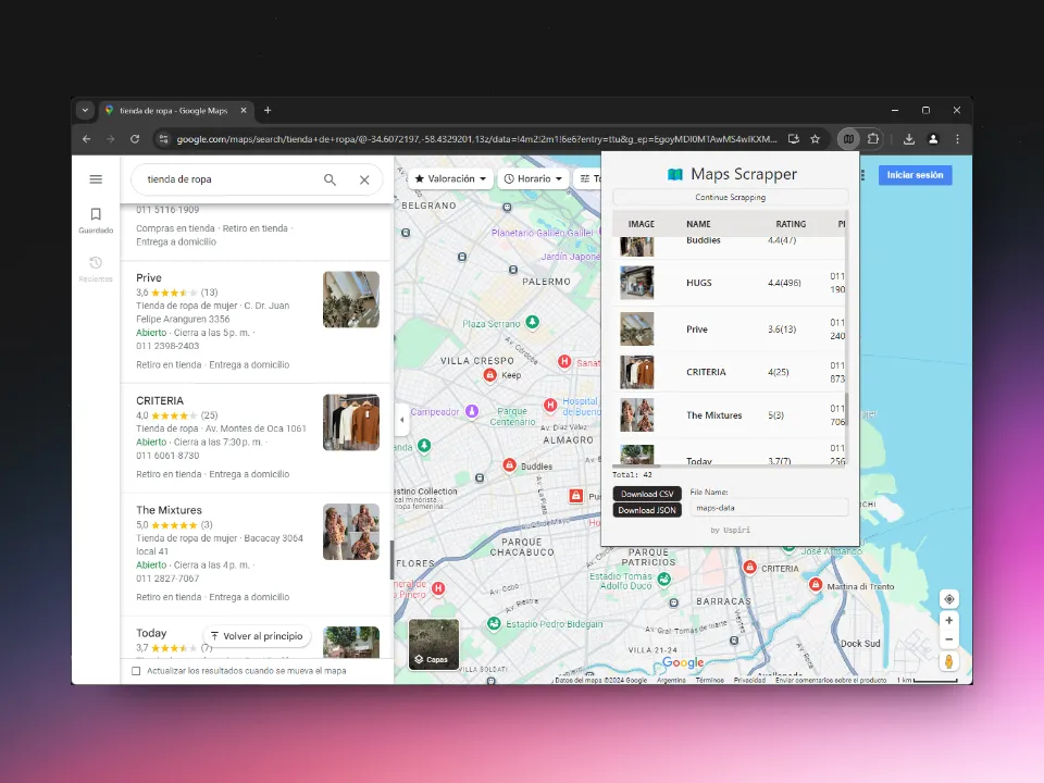 Maps Scraper preview